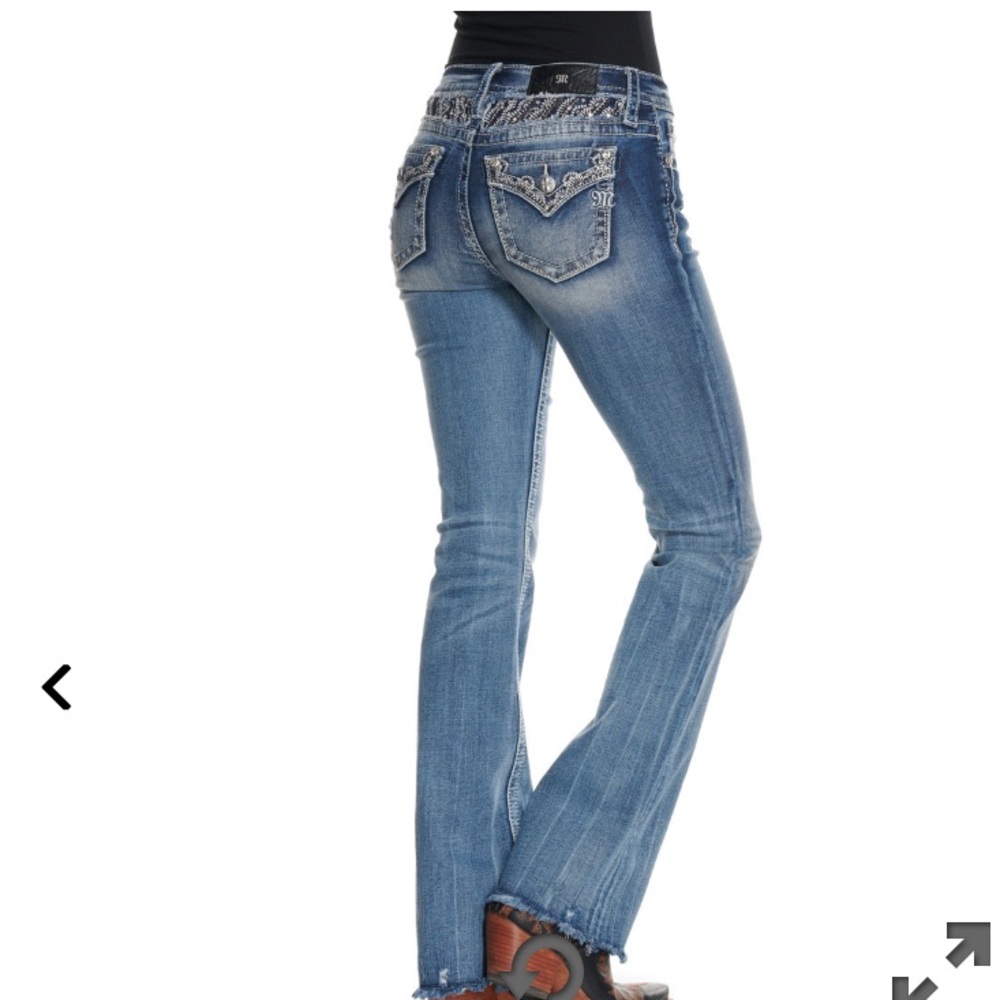 Miss Me MidRise Embellished Pocket Boot Cut Jeans